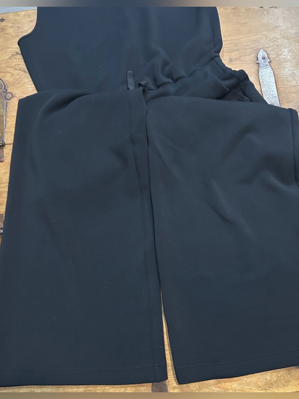 SPANX AirEssentials Black Sleeveless Wide Leg Jumpsuit Tall XL 31” Inseam - Picture 9 of 10